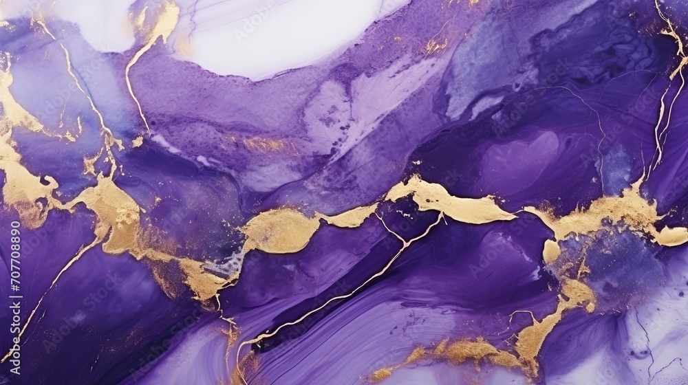 Poster abstract purple paint background with marble pattern. artistic texture with swirls and veins of colo