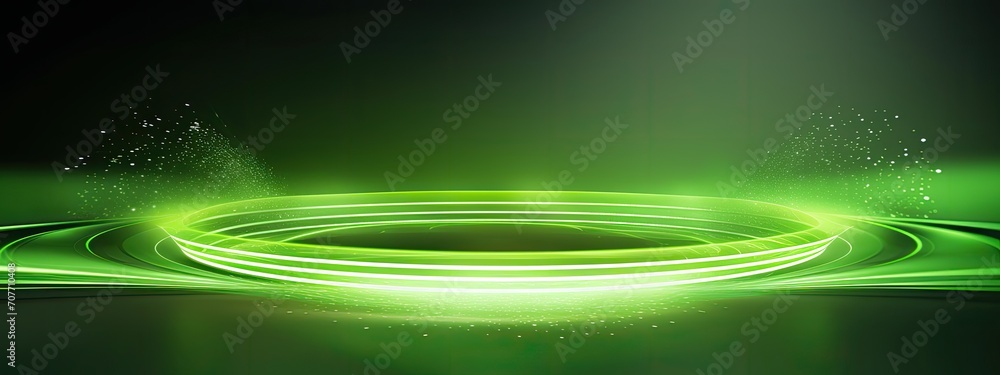 Poster speed light movement technology hitech modern background. green abstract dot background, data networ