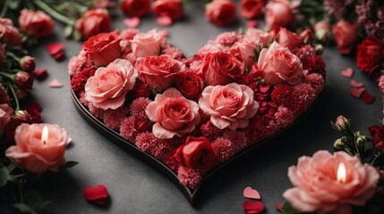 bouquet of pink roses