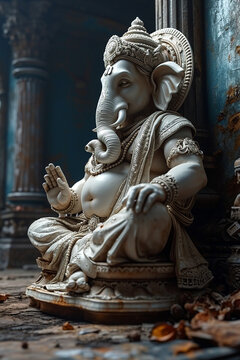 The statue of Indian god