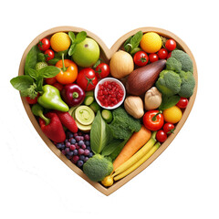Nutritional food for heart health wellnes - obrazy, fototapety, plakaty