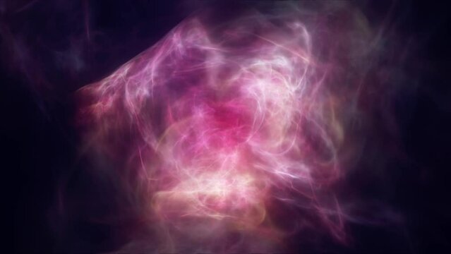 Multicolored blue violet energy cosmic dust and wave lines futuristic magical glowing bright. Abstract background. Video in high quality 4k, motion design