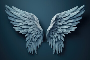 Fototapeta premium Blank angel wings for design