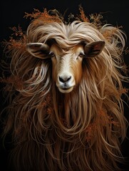 Obraz na płótnie Canvas Goat Beard: A Majestic Fur Creation on the Farm
