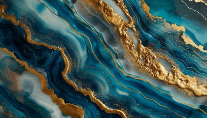 abstract background blue marble agate granite mosaic with golden veins, gold and blue marble texture, Abstract Background, Faux Stone Texture, Agate with Blue and Gold Veins
