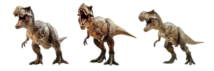 Collection of PNG. Tyrannosaurus Rex isolated on transparent background.