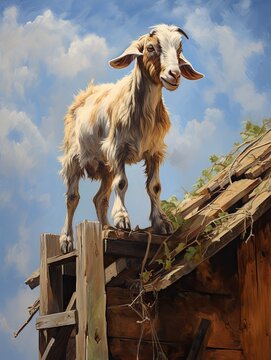 Agile Goat Climbing Farm: Captivating Nature and Animal Encounters