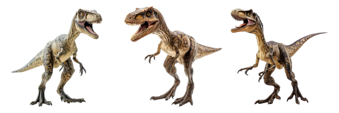 Collection of PNG. Velociraptor isolated on transparent background. - Powered by Adobe