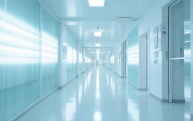 Blur image background of corridor in hospital