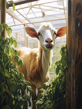 Country Farm Goat Pen: Picturesque Animal Enclosure