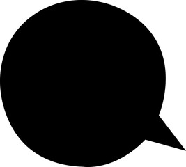 Fototapeta na wymiar Talk bubble speech icon. Black fill bubble vector illustration design element. Chat on Filled symbol template. Dialogue balloon sticker silhouette isolated on transparent background.