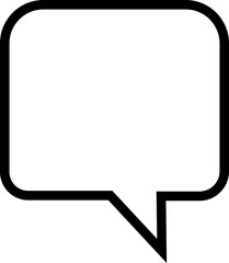 Talk bubble speech icon. Blank empty bubble vector illustration design element. Chat on line symbol template editable stock. Dialogue balloon sticker silhouette isolated on transparent background.
