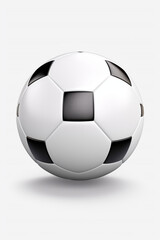 Fototapeta premium Soccer Simplicity: 3D Rendered White Ball Perfectly Isolated on Transparent Background