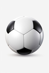 Fototapeta premium Soccer Simplicity: 3D Rendered White Ball Perfectly Isolated on Transparent Background
