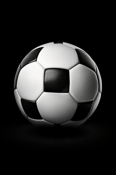 Kick with Precision: Isolated 3D Rendering of a Clean White Soccer Ball on Free PNG Background