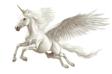 Obraz na płótnie Canvas Cute Pegasus isolated on white background.