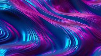 Fluid neon chrome wave