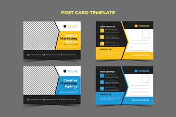 Obraz na płótnie Canvas Business Post card Template Design