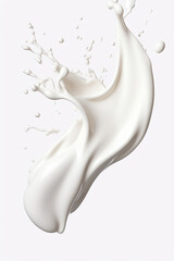 Fluid Artistry: High-Resolution Milk Splashes on a Free PNG Background