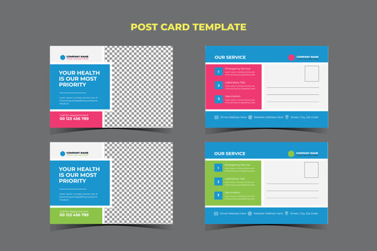 Medical Post card Template Design