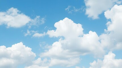 Naklejka na ściany i meble Cumulus clouds in the blue sky
