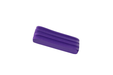 PNG, a layer of purple plasticine, isolated on a white background.