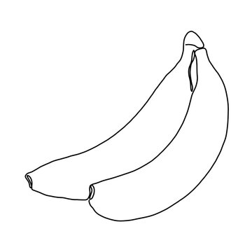 recommend clip art: Banana continuous single line art drawing. Banana fruit minimal art style. Banana fruit continuous line art illustration