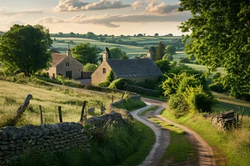 Poster Beautiful countryside  Cotswolds landscape © UC