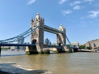 Fototapeta na wymiar London - Tower Bridge (View from East side of bridge)