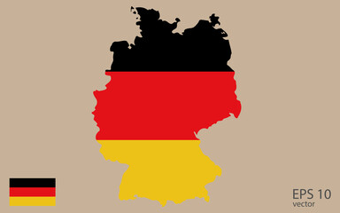 Obraz premium Vector map of Germany. Vector design isolated on grey background. 