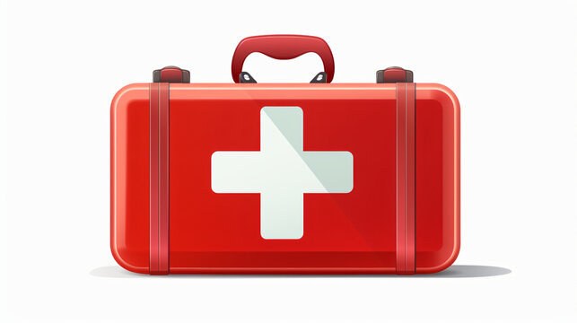First aid kit icon vector isolated white background