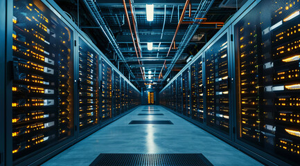 IT Server room in Advanced datacenter services cloud connections