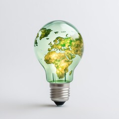 Energy saving. Lightbulb. Power saving mode. Invention. Low-power mode. Globe. Energy-saving feature. Energy preservation. 3d bulb. Ecology. Sustainability. Earth day. Green energy. Planet. Resources