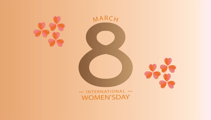 Vector women's day, happy women's day march 8 text with woman,women's day poster,international women's day or banner design 