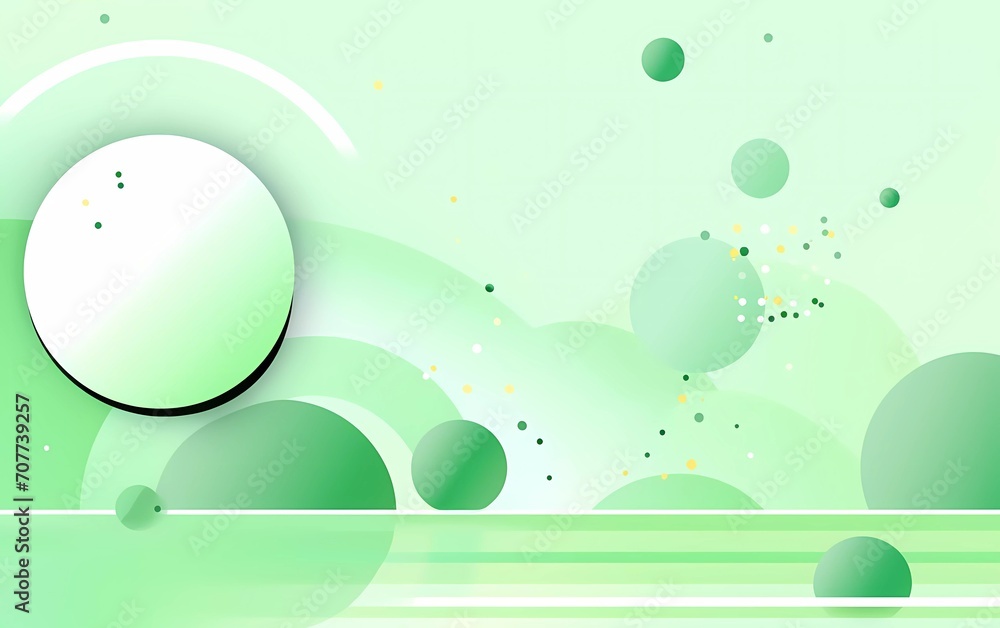Aufkleber light green memphis background with halftone elements and lines. generative ai