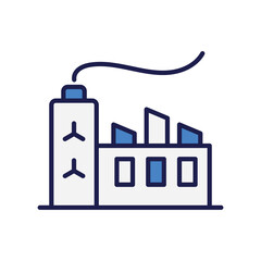 power plant icon with white background vector stock illustration