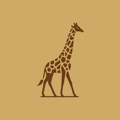 Giraffe silhouette logo style illustration