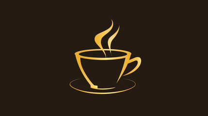Steaming Espresso: Logo with a steaming espresso cup, emphasizing the warmth and aroma of freshly brewed coffee, coffee cup, vector logo