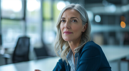 Professional Business woman Engaged in Laptop Work in Office Environment