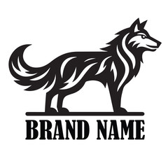 Wolf head logo vector icon illustration