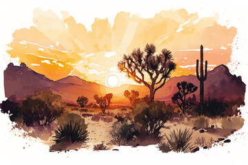 sunset in the desert © Edik