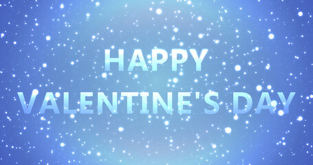 Obraz premium Happy Valentine's Day typographic cool affectionate passionate background. Love marriage proposal. Angel Eve message of love motion graphic for Saint Valentine's Day 14th February BG.