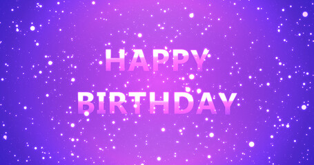 Wishing You a Happy Birthday simple elegant trendy background. Typographic birth anniversary ceremony motion graphic. Birthday wish greeting invitation intro outro.