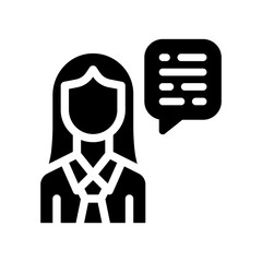interview glyph icon