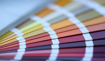 Color print of pantone statistics offset organization gives customer an order products for...
