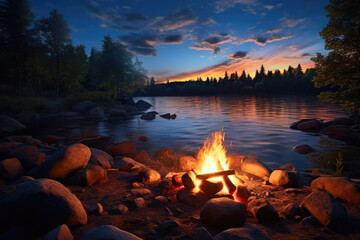 Eternal Flames: Summer Night Magic in the Wilderness