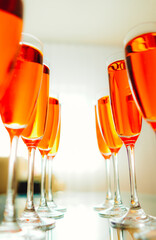 Glass of spritz on wedding party