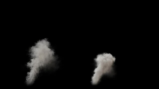 Smoke rising up. 3D generated animation fx. Has alpha channel (ProRes, FullHD only) for easy compositing.