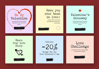 Minimal Valentines Social Media Posts
