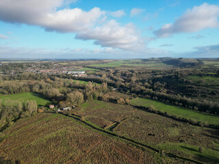 Fototapeta na wymiar Winchester aerial view drone shot 